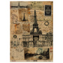 Zestaw jednostronnego kraftowego papieru do scrapbookingu Vintage Europe 42x29,7 cm, 10 arkuszy 