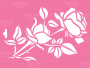 Schablone für Dekoration XL-Größe (30*21cm), Zwei Rosen #025