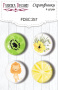 Set of 4pcs flair buttons for scrabooking "Summer holiday 1" #257