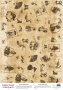 Деко веллум (лист кальки с рисунком) Vintage Girl stuff, А3 (29,7см х 42см)