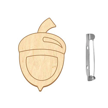 Brooch blank for coloring #106 “Little acorn”