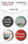 Set of 4pcs flair buttons for scrabooking "The spirit of Christmas" RU #286