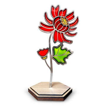 Art Stained Glass Kit “Lush Chrysanthemum", for painting by numbers