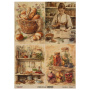 Zestaw jednostronnego kraftowego papieru do scrapbookingu Cooking delights 42x29,7 cm, 10 arkuszy 