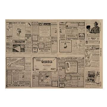 Kraft paper sheet Newspaper advertisement #06, 16,5’’x11,5’’ 