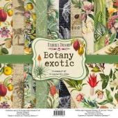 набор бумаги для скрапбукинга botany exotic 20x20 см, 10 листов