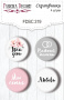 Set of 4pcs flair buttons for scrabooking "Say Yes" RU #319