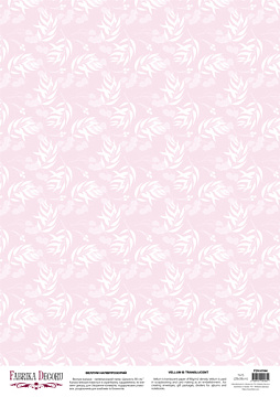 Arkusz kalki z nadrukiem, Deco Vellum, format A3 (11,7" х 16,5"), "Różowe kłoski"