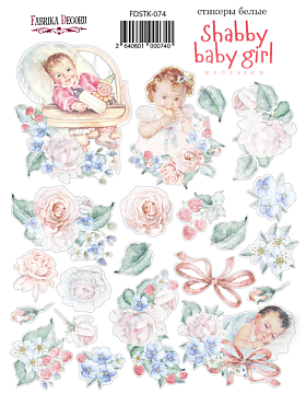 Zestaw naklejek #074,  "Shabby baby girl redesign  "