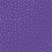 лист односторонней бумаги с фольгированием, дизайн golden drops, color lavender, 30,5см х 30,5 см