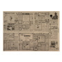 Arkusz kraft papieru z wzorem Newspaper advertisement #06, 42x29,7 cm