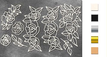 Spanplatten-Set Durchbrochene Rosen #551