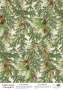 Deco Pergament farbiges Blatt Zweige von Nadelbäumen, A3 (11,7" х 16,5")