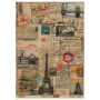 Zestaw jednostronnego kraftowego papieru do scrapbookingu Vintage Europe 42x29,7 cm, 10 arkuszy 