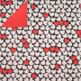 Doppelseitiger Kraftpapierbogen 12"x12" Herzen auf Schwarz/Rot