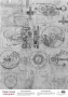Deco Pergament farbiges Blatt Grunge Technical drawing, A3 (11,7" х 16,5")