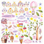 Double-sided scrapbooking paper set Cutie sparrow girl 8"x8", 10 sheets - 11