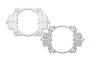 Spanplatten-Set Runder Rahmen mit Ornament FDCH-558