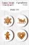 Set of 4pcs flair buttons for scrabooking #117