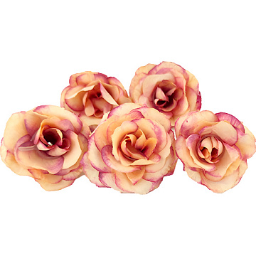 Tea rose flower mini, Peachy pink, 1pc
