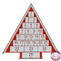 Kalendarz adwentowy na 25 dni, czerwono-biały, złożony