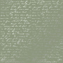 Arkusz papieru jednostronnego wytłaczanego srebrną folią, wzór  Silver Text Olive 12"x12"