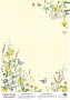 Arkusz kalki z nadrukiem, Deco Vellum, format A3 (11,7" х 16,5"), "Summer meadow Dzikie kwiaty"