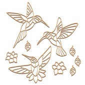 заготовка для витражной живописи "колибри в цветах", #01 заготовка для витражной живописи "колибри в цветах", #01