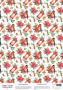 Деко веллум (лист кальки с рисунком) Снегири и фонарики, А3 (29,7см х 42см)