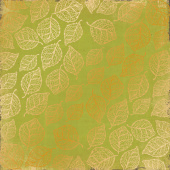 лист односторонней бумаги с фольгированием, дизайн golden delicate leaves botany summer, 30,5см х 30,5см