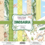 Doppelseitig Scrapbooking Papiere Satz Dinosauria, 30.5 cm x 30.5cm, 10 Blätter