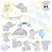 Inkdotpot It's a Baby Boy Theme Collection Double-Sided Scrapbook