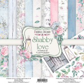 набор бумаги для скрапбукинга shabby love 20x20 см, 10 листов